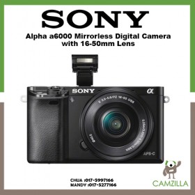 SONY Alpha α6000 E-mount Mirrorless Camera ( White / Graphite Gray / Silver / Black ) + 16-50mm Power Zoom Lens